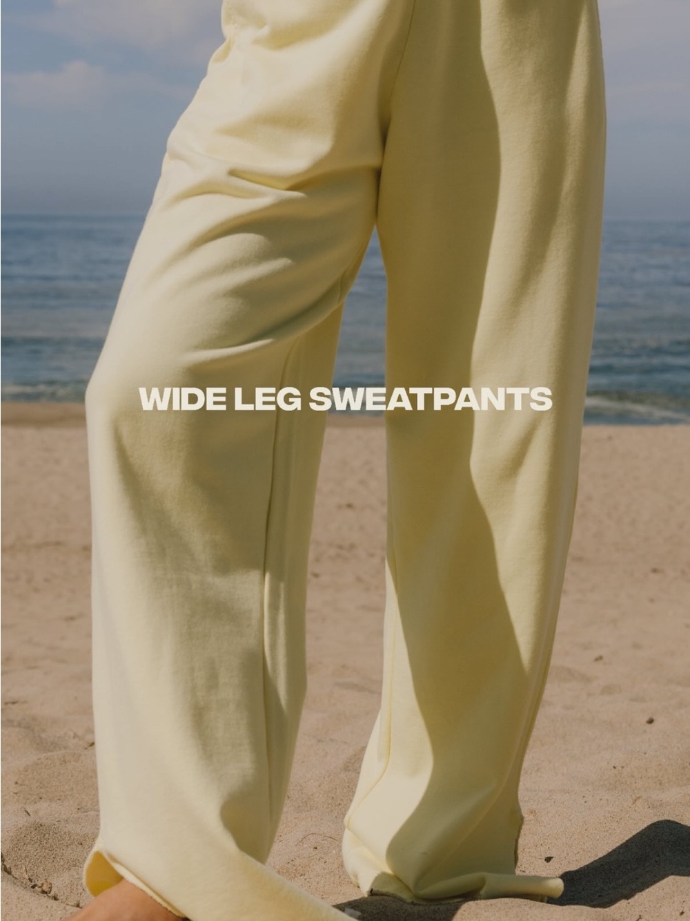 Daily Drills Wide-Leg Sweatpants in Lemonade